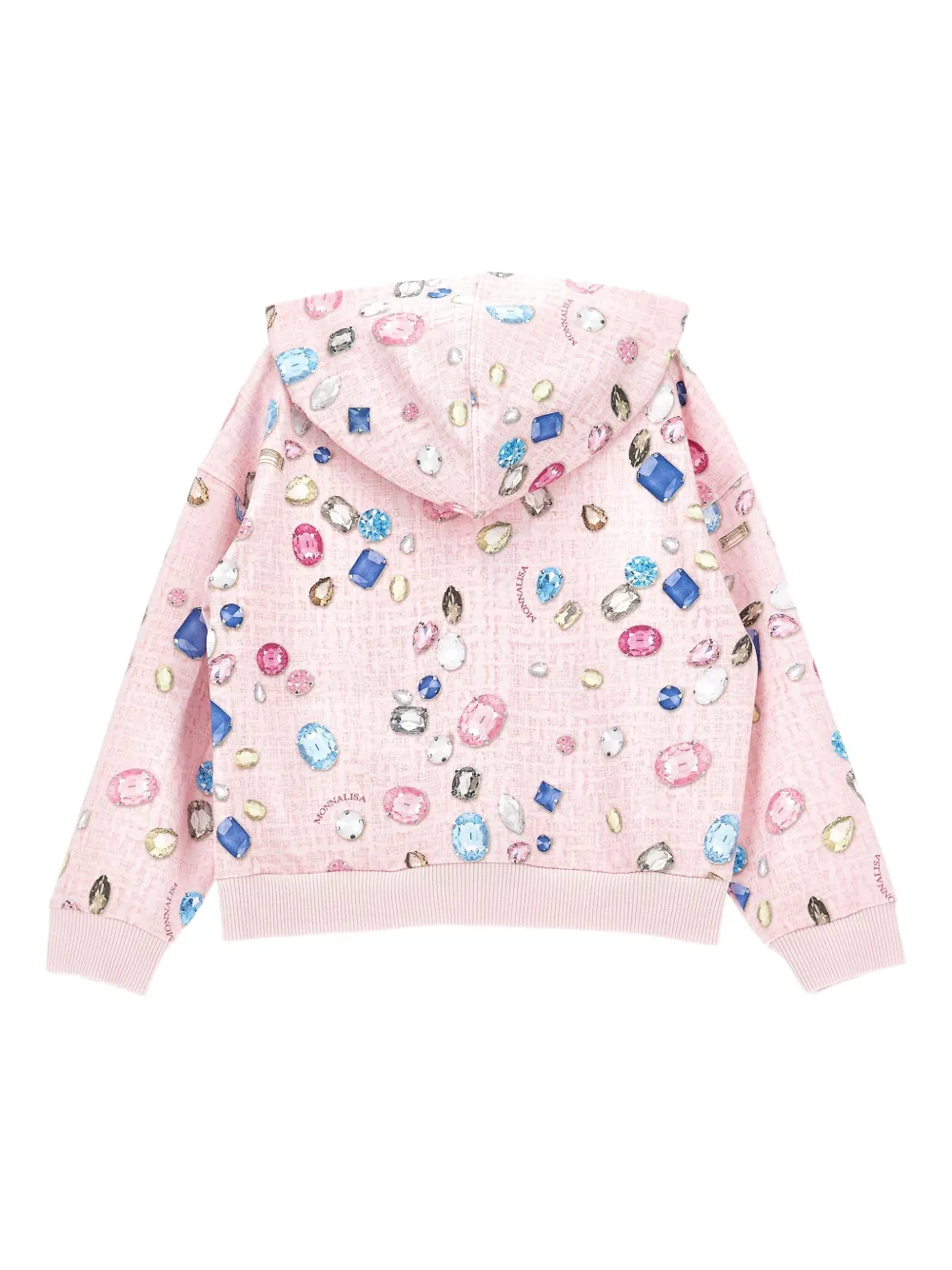 Monnalisa hoodie con cierre y gemas estampadas | Sudaderas y hoodies | Image 2