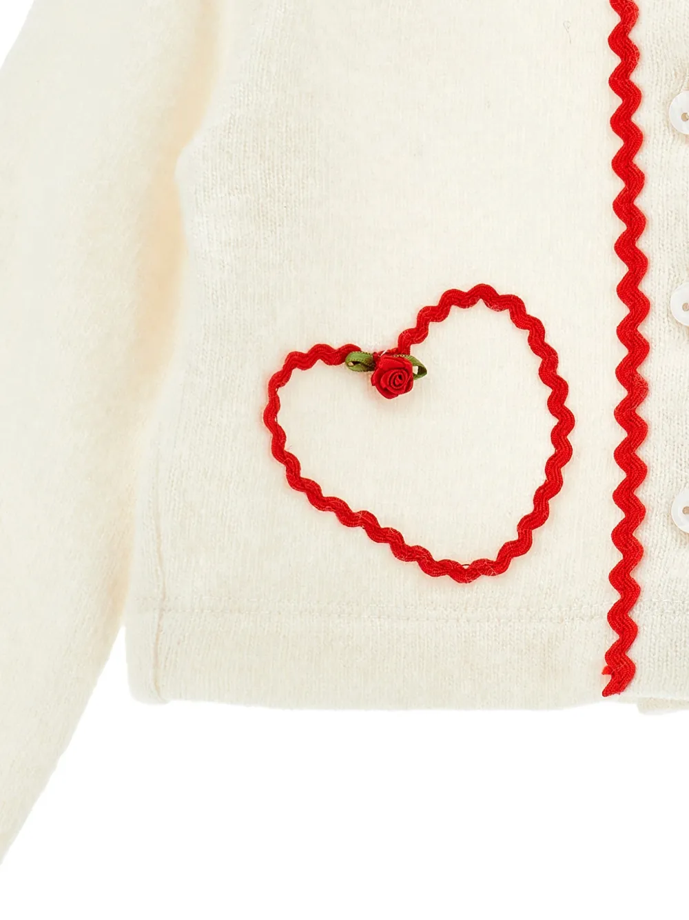 Monnalisa Vest met borduurwerk Wit