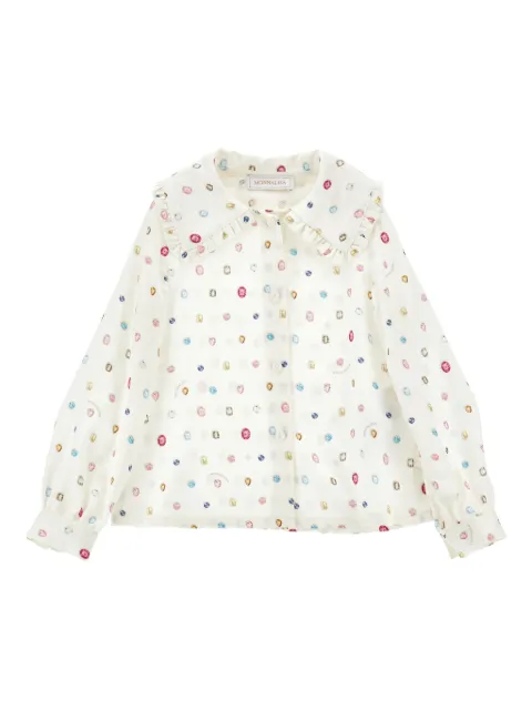 Monnalisa camisa con volantes en el cuello