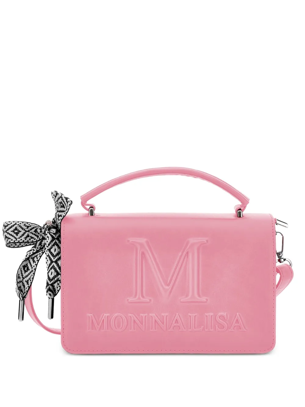 Monnalisa Schoudertas met logo-reliëf Roze