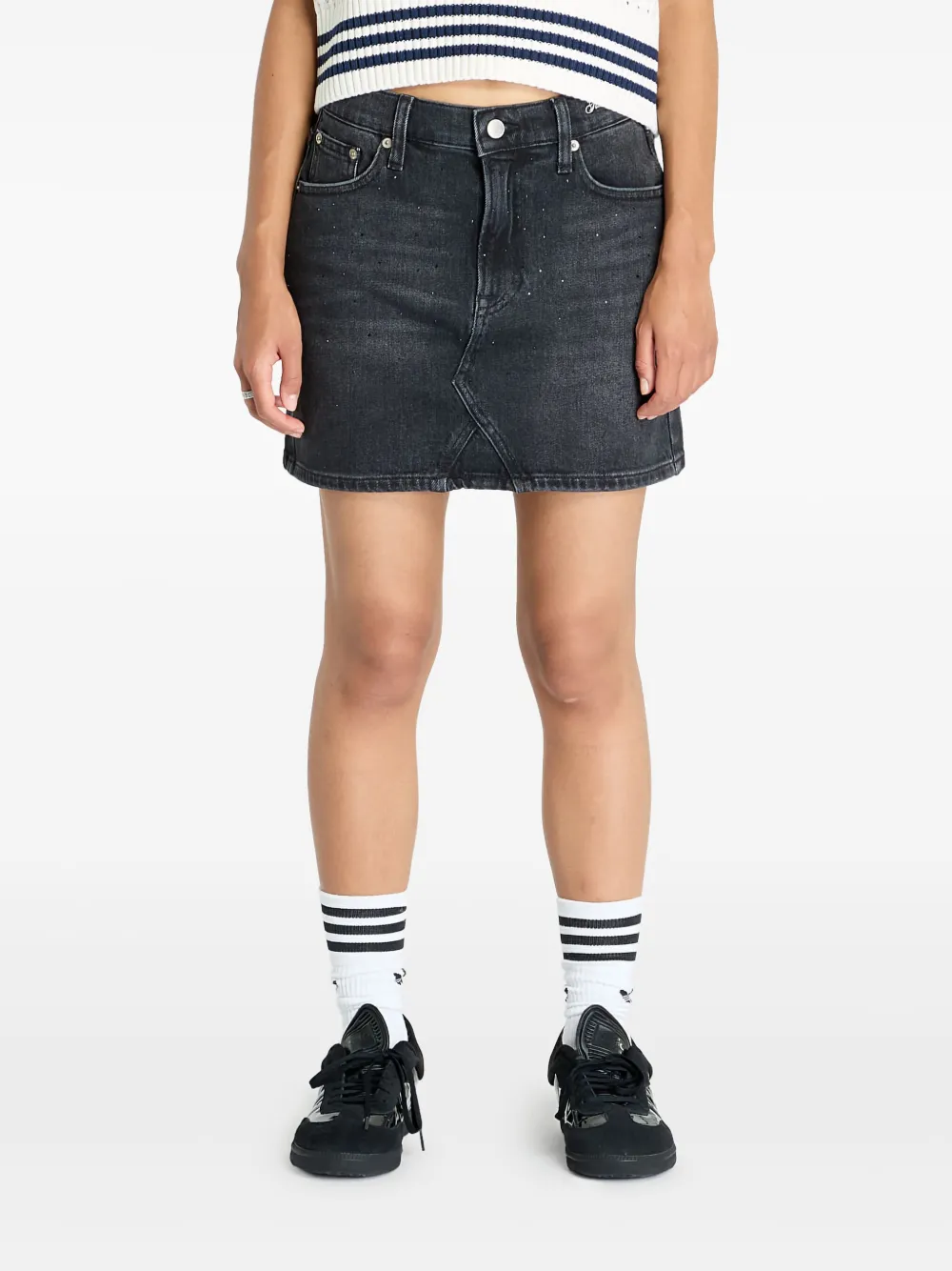 Tommy Hilfiger Gonna in denim - Nero