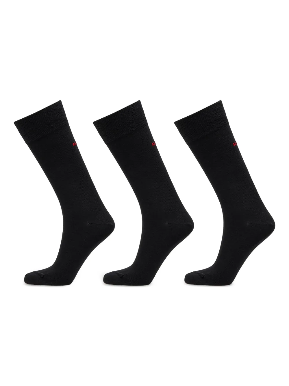HUGO mid-calf socks (pack of three) | Black | Image 1