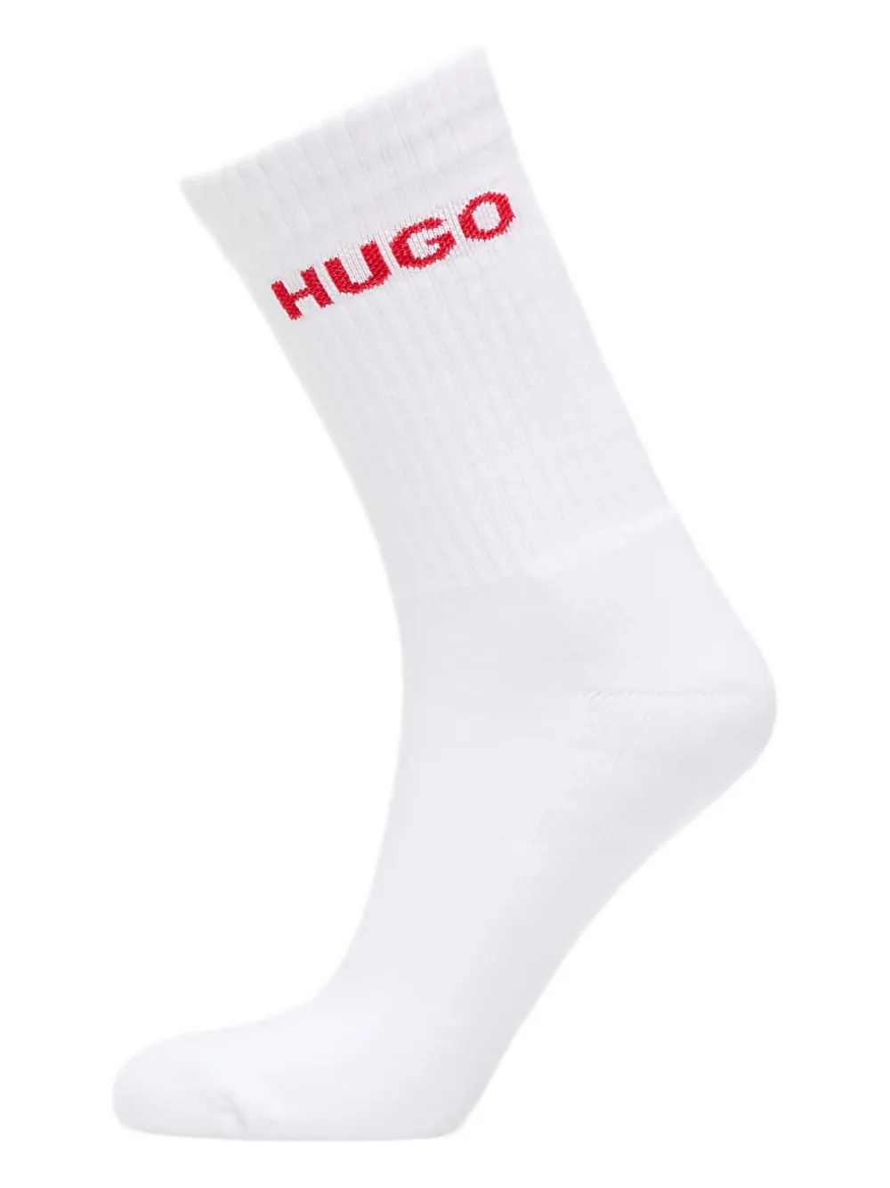 HUGO Zes paar sokken met logo-intarsia Rood
