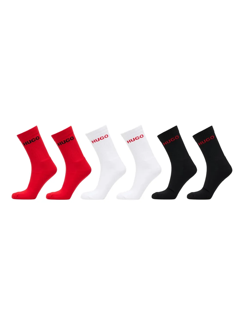 Hugo Boss Logo-intarsia Socks (set Of Six)
