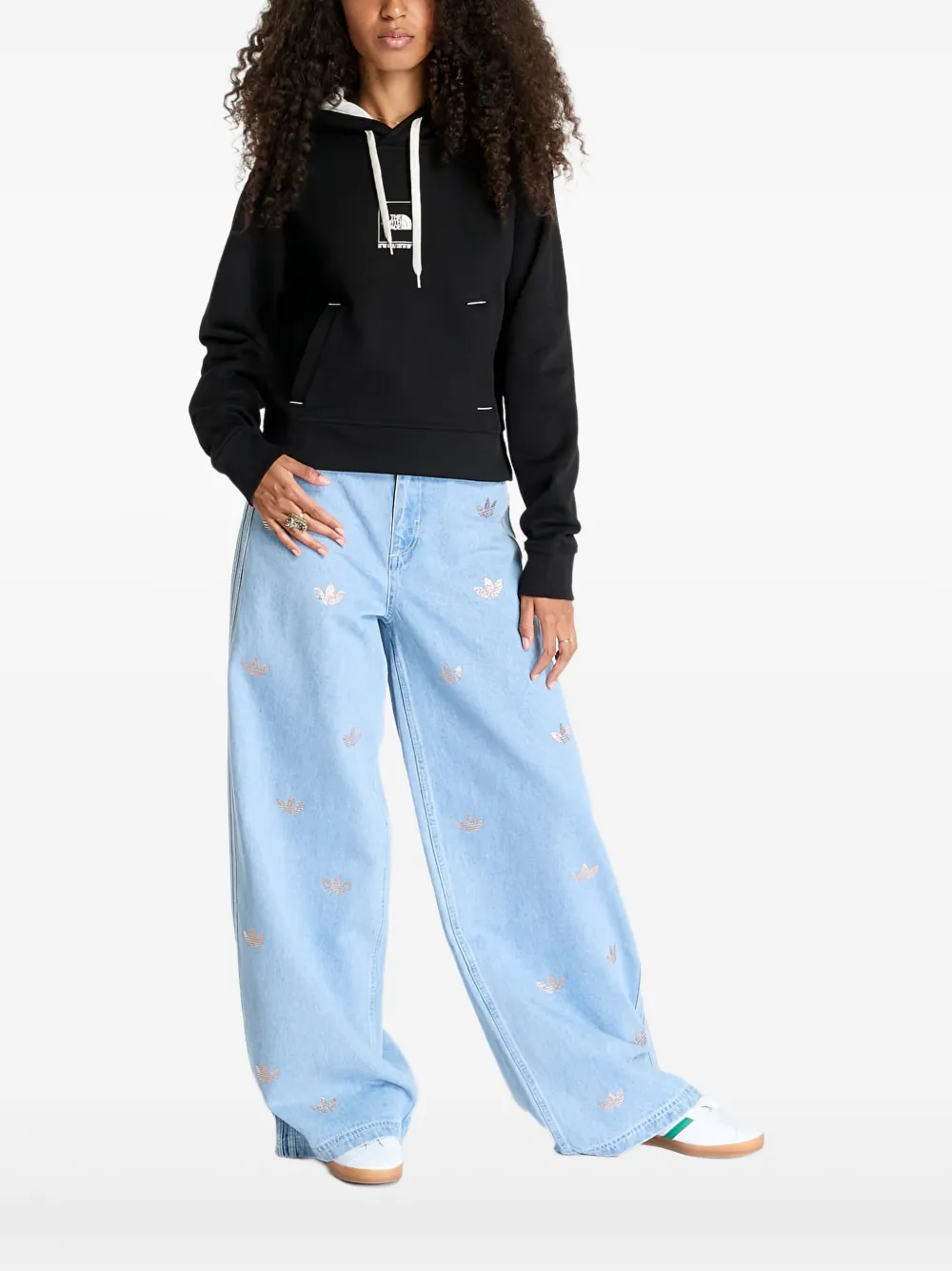 The North Face Coordinates Crop hoodie Zwart
