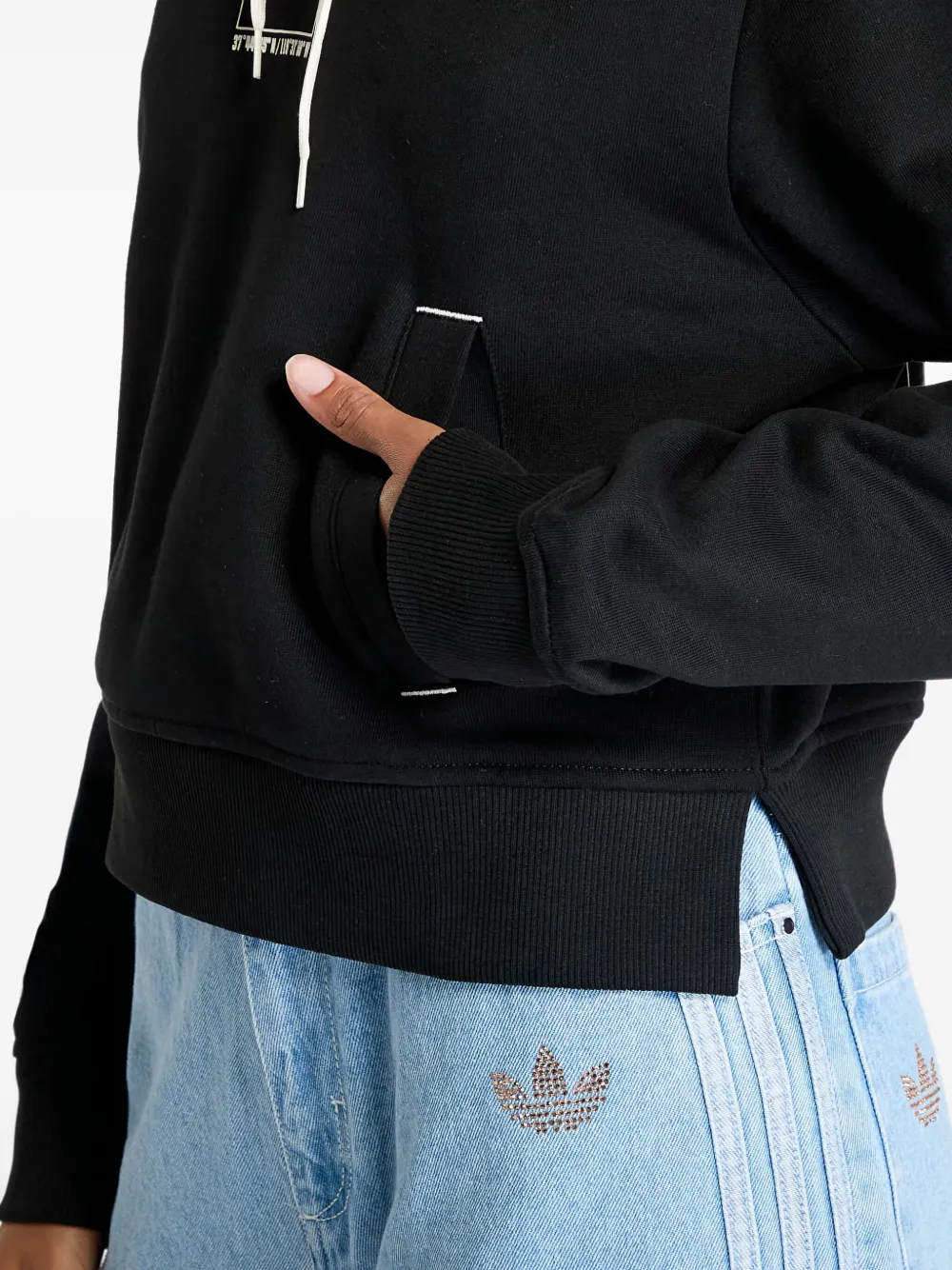 The North Face Coordinates Crop hoodie Zwart
