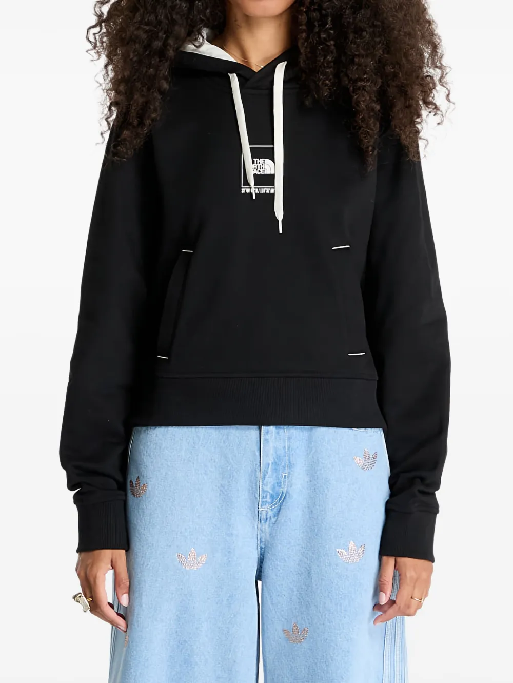 The North Face Coordinates Crop hoodie Zwart