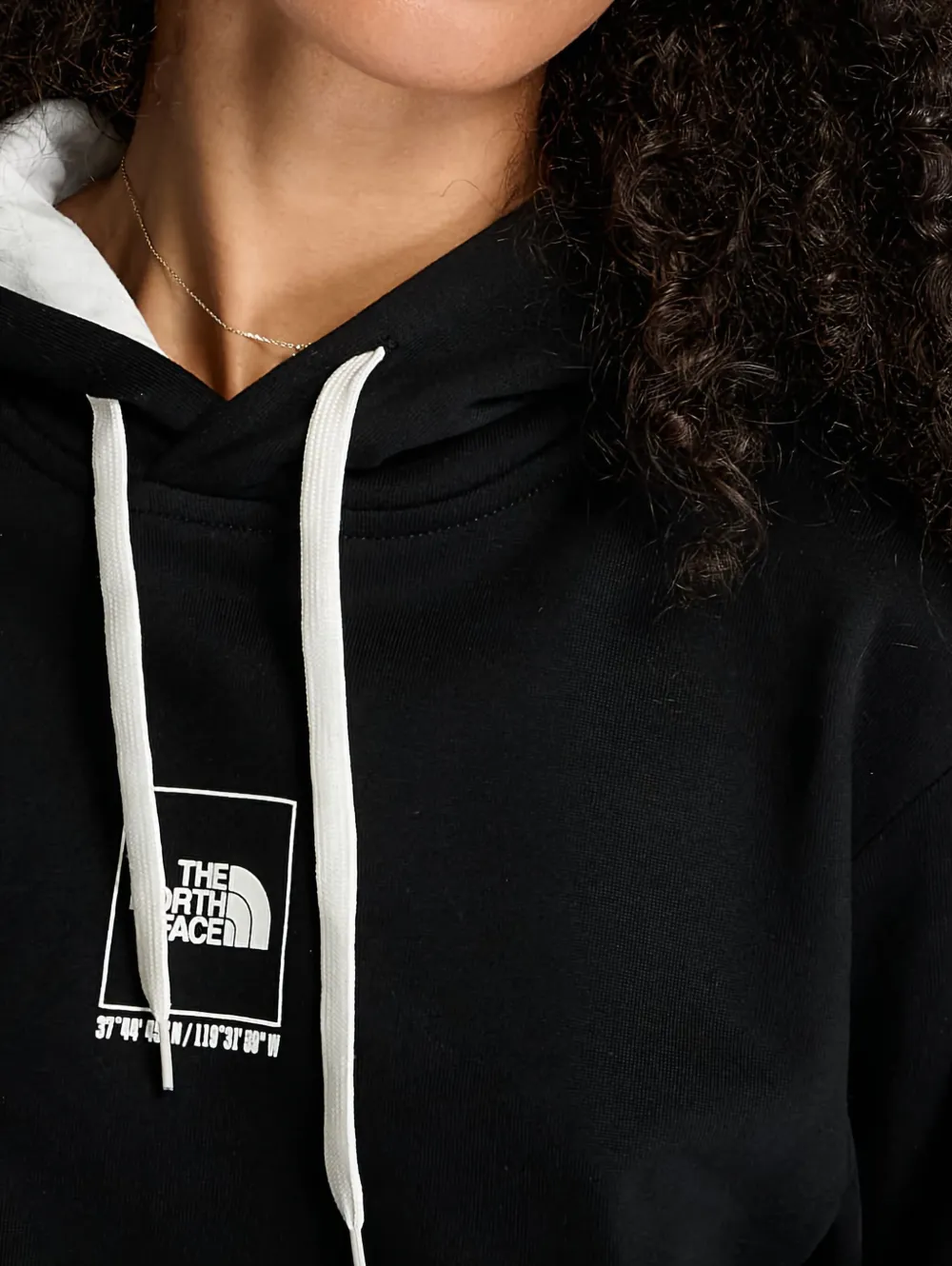 The North Face Coordinates Crop hoodie Zwart