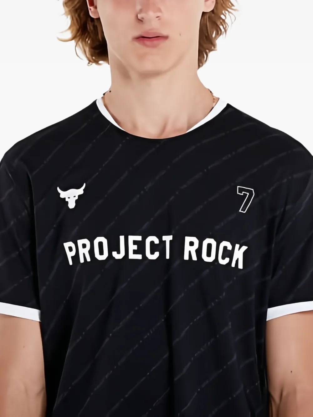 Under Armour Project Rock Rugby T-shirt Zwart