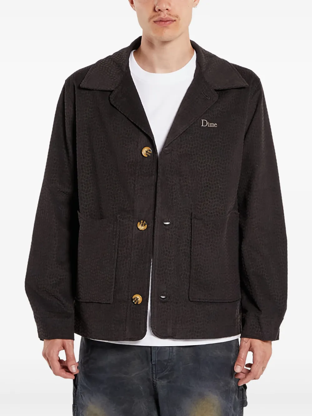dime printed blazer | Black | Image 1