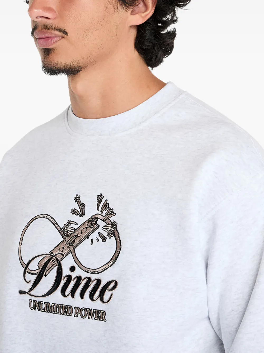 Dime ダイム★Cursive Power スウェットシャツ 送関込 Dime Cursive Power Crewneck / Ash (ダイム クルーネック