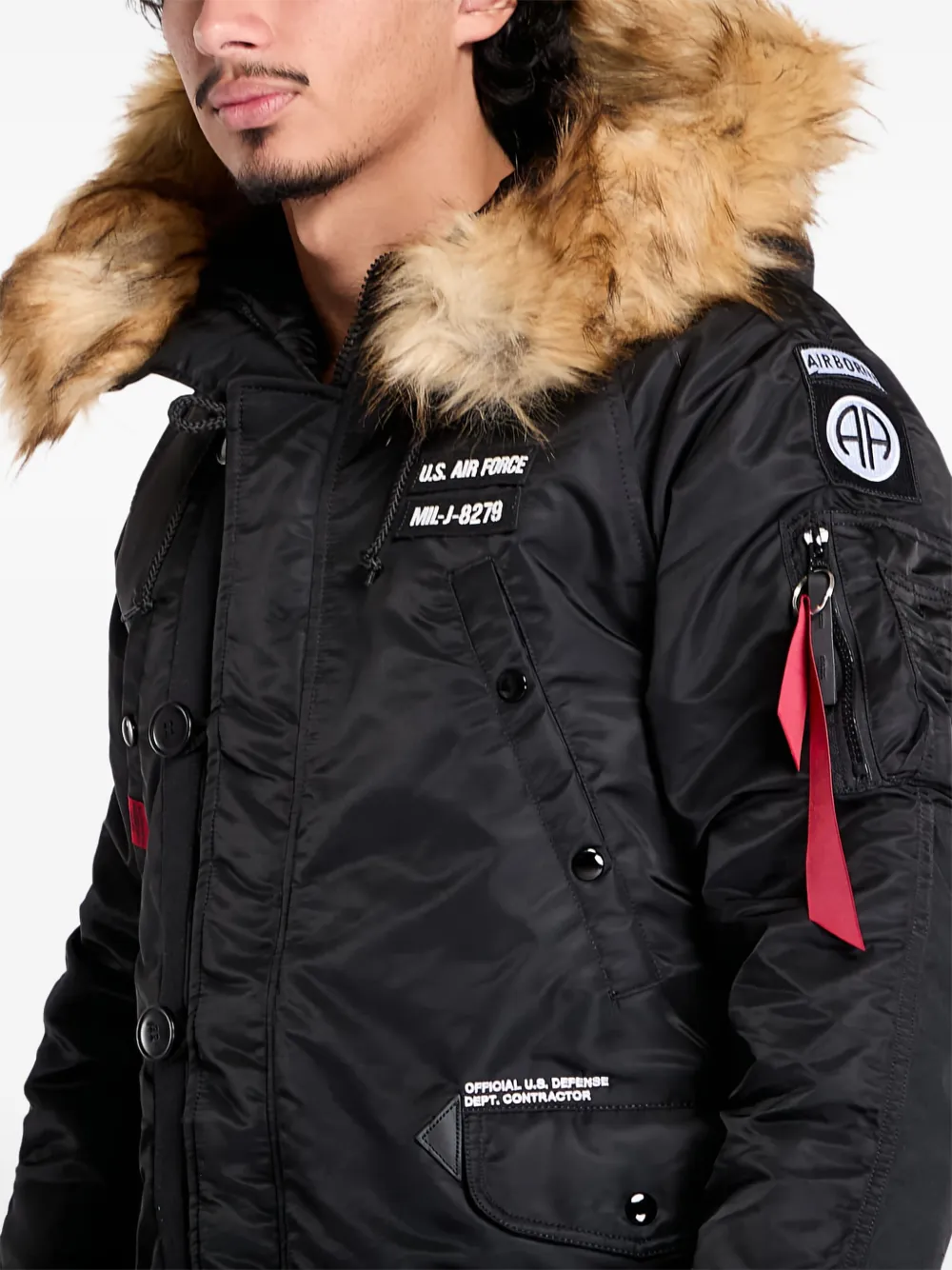 ALPHA INDUSTRIES LOGO-PATCH BOMBER JACKET 