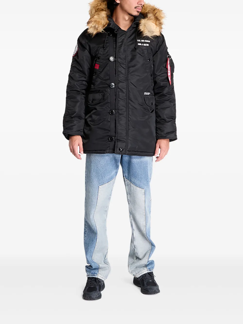ALPHA INDUSTRIES LOGO-PATCH BOMBER JACKET 