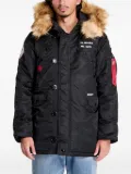 Alpha Industries logo-patch bomber jacket - Black