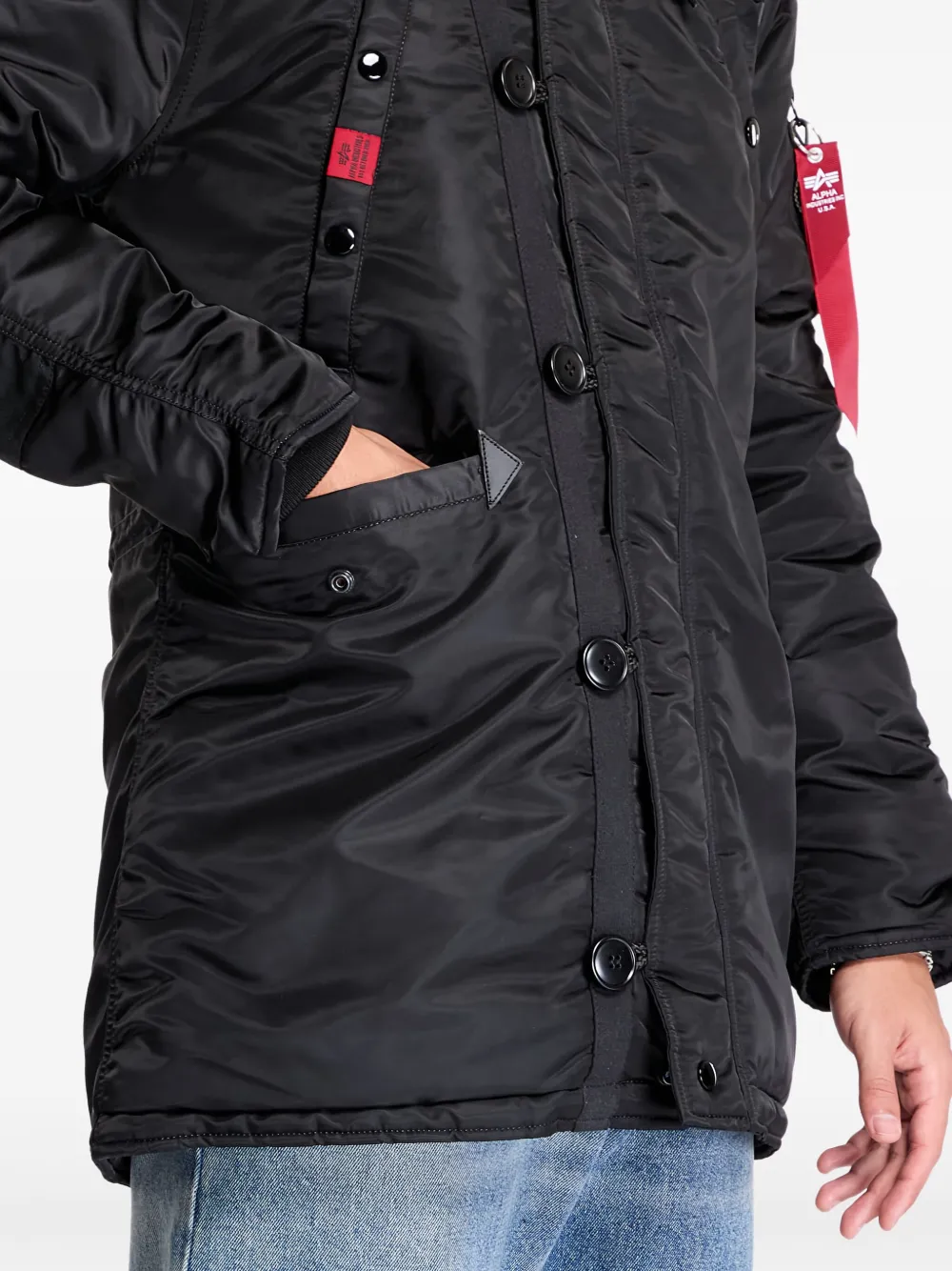 ALPHA INDUSTRIES LOGO-PATCH BOMBER JACKET 