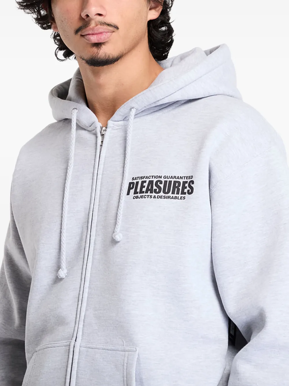 Pleasures Hoodie van katoenblend Grijs