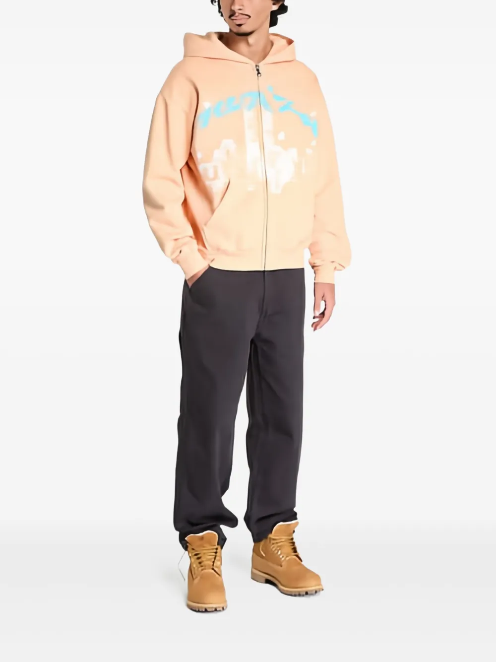Awake NY Skyline hoodie Oranje