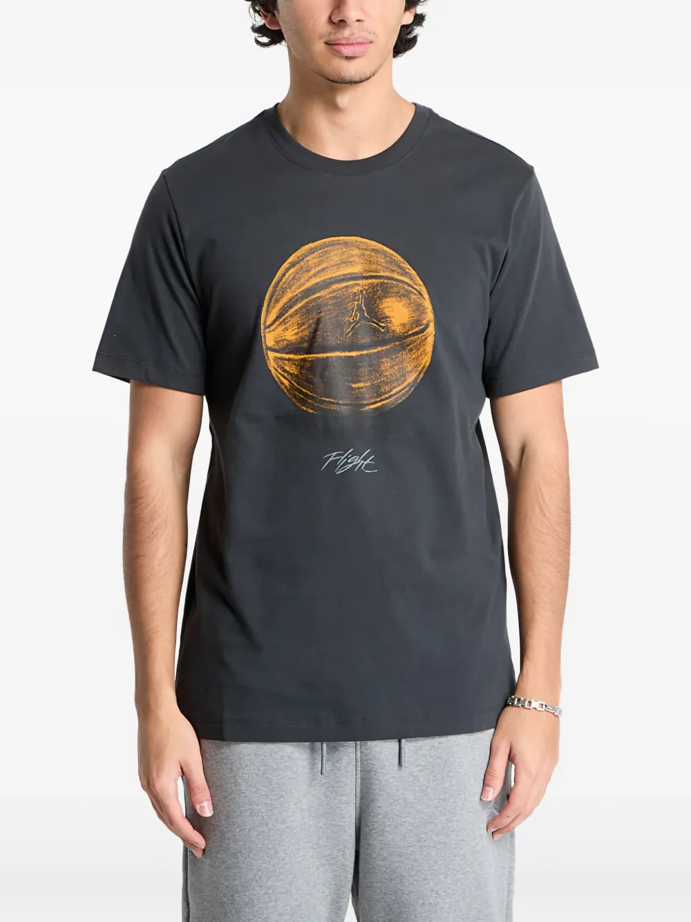 Jordan illustration-print T-shirt | Grey | Image 1