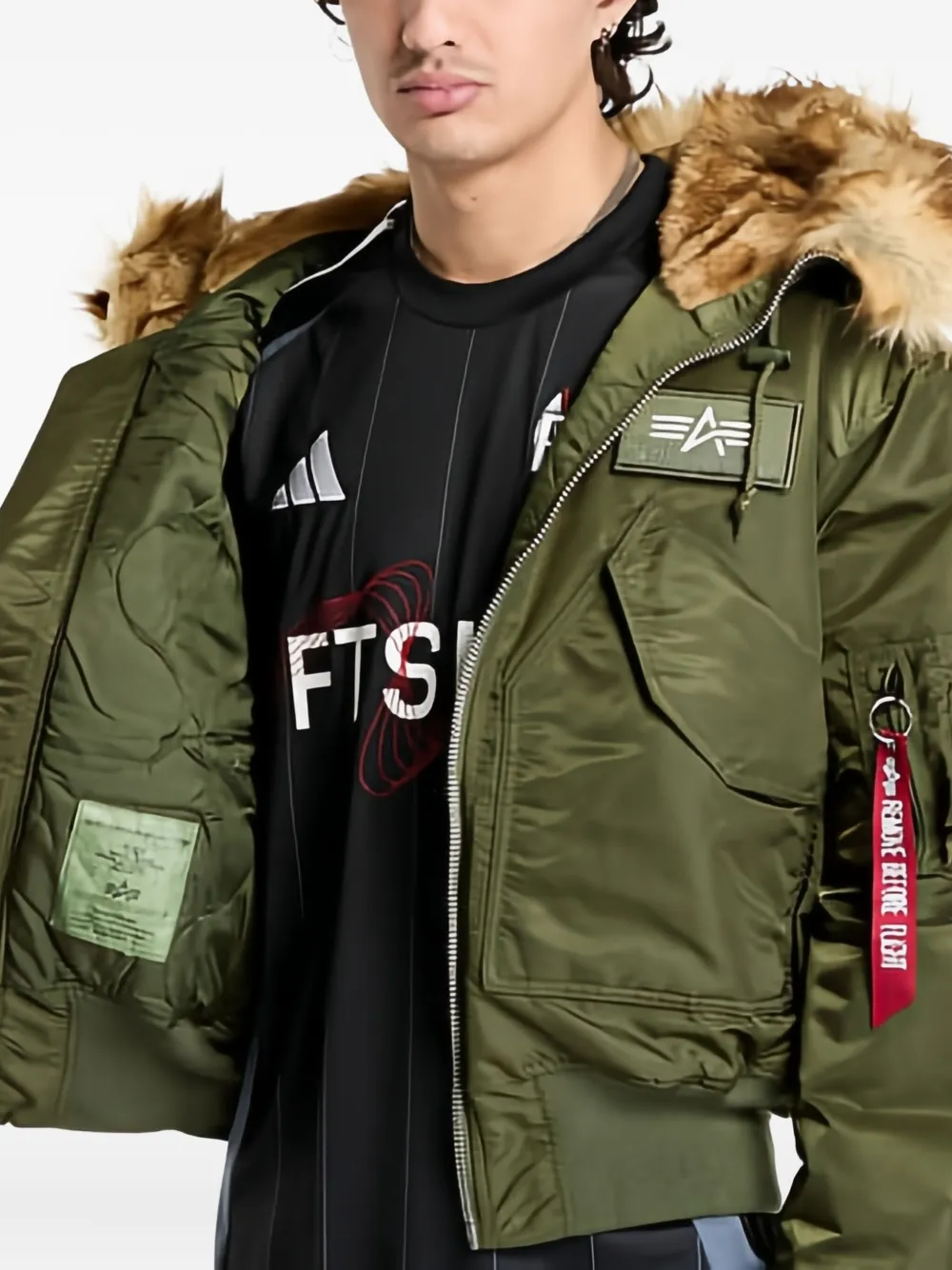 Alpha Industries Jack met capuchon Groen
