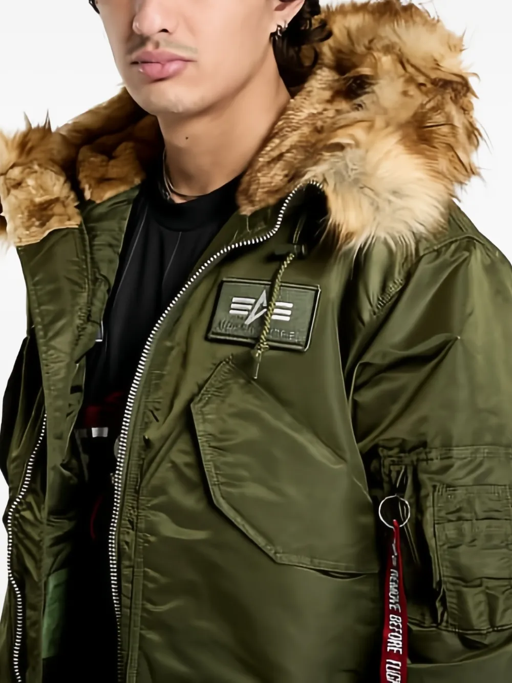 Alpha Industries Jack met capuchon Groen