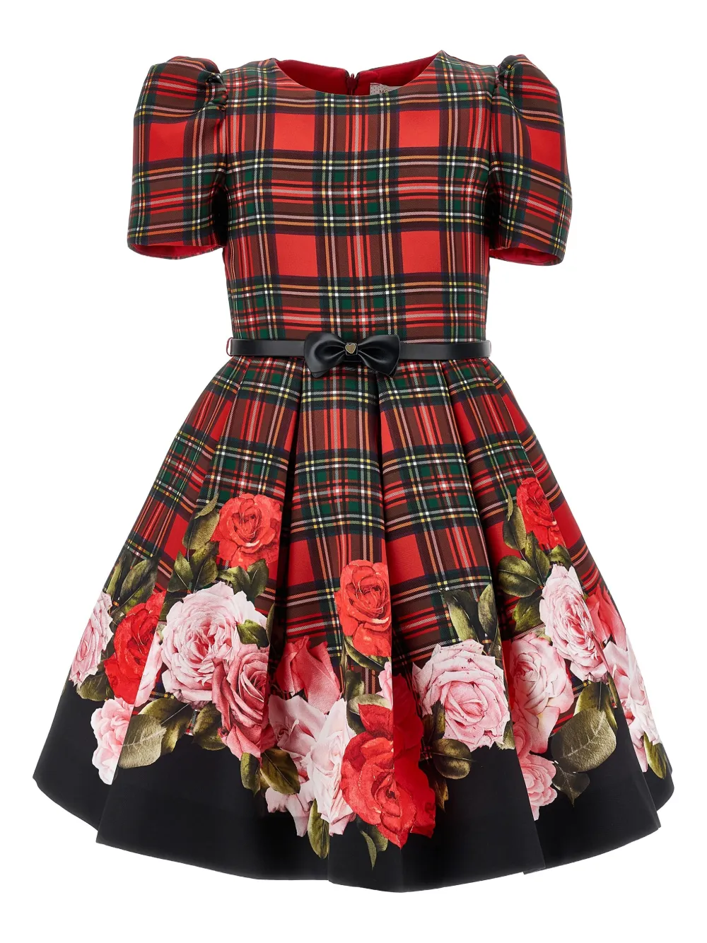 Monnalisa plaid dress | Red | Image 1