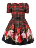 Monnalisa plaid dress - Red