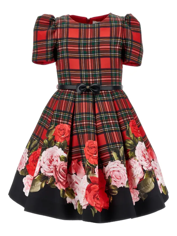 monnalisa red dress Monnalisa Plaid Dress | Red