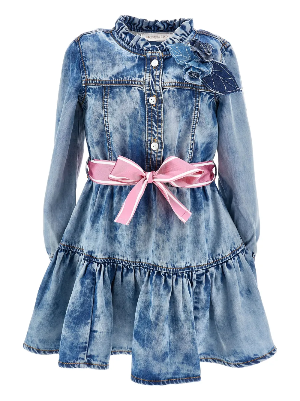 Monnalisa Spijkershirtjurk Blauw