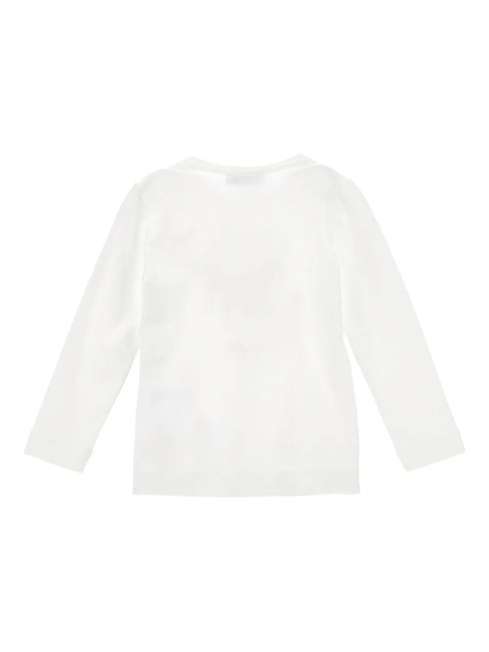 Monnalisa T-shirt met lange mouwen en beerprint Wit