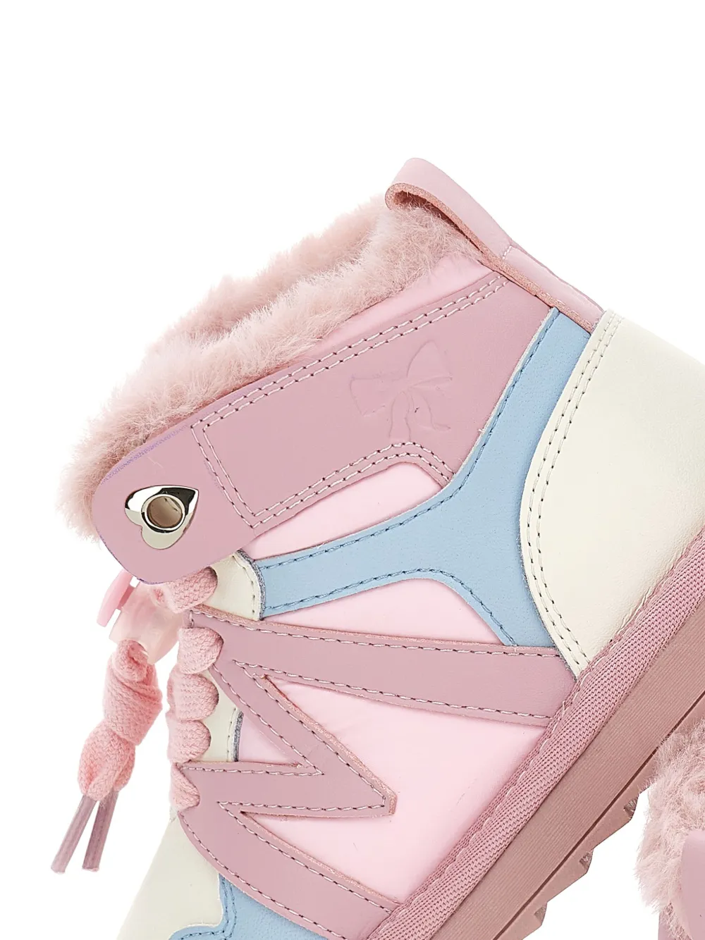 Monnalisa High-top sneakers met voering van imitatiebont Roze