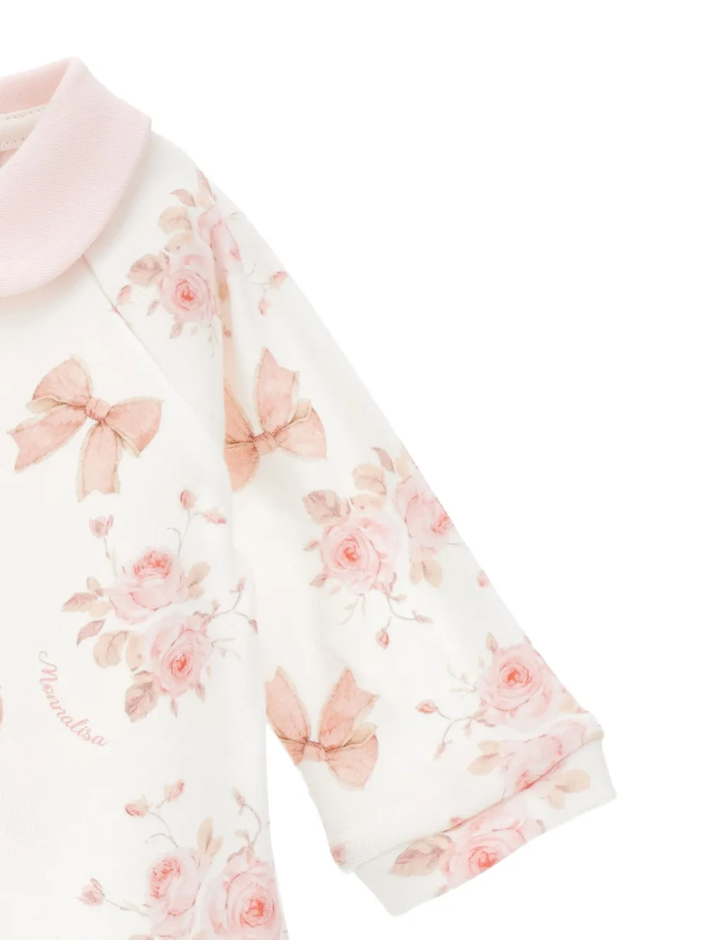 Monnalisa Romper met bloemenprint Wit