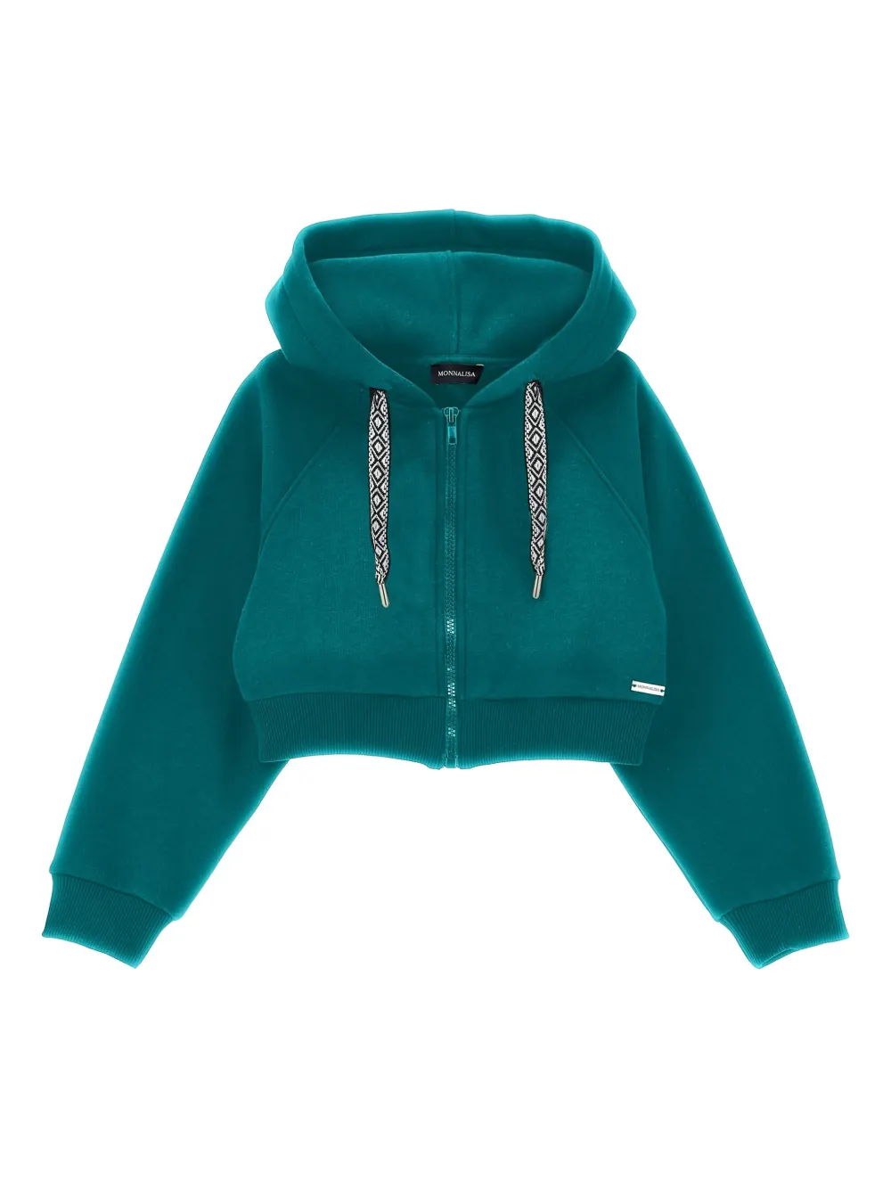 Monnalisa Felpa con cappuccio e zip - Verde