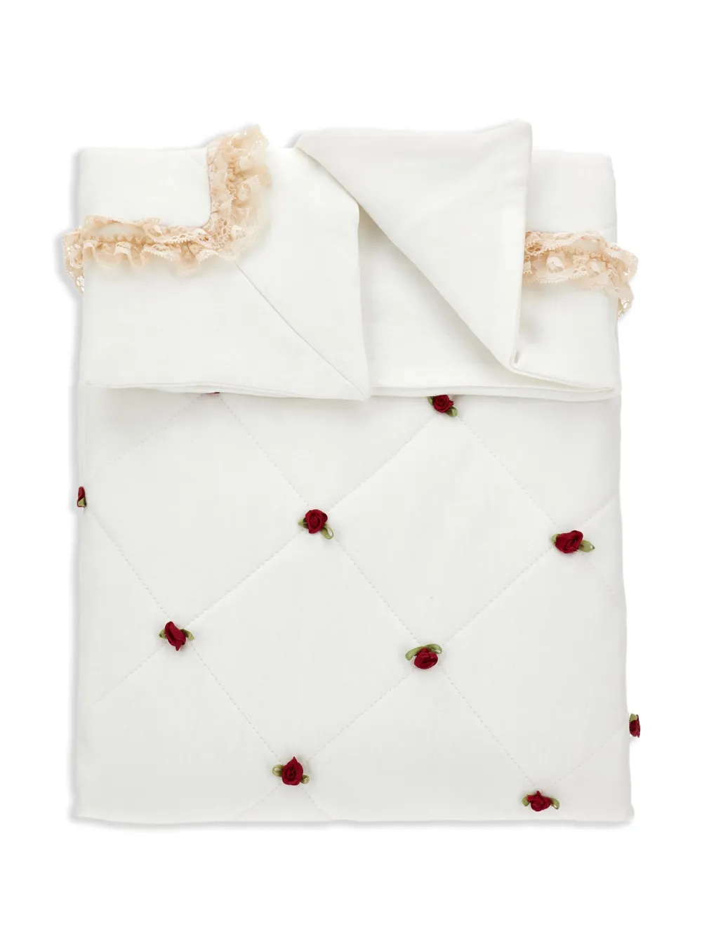 Monnalisa Cotton Blanket In Neutral