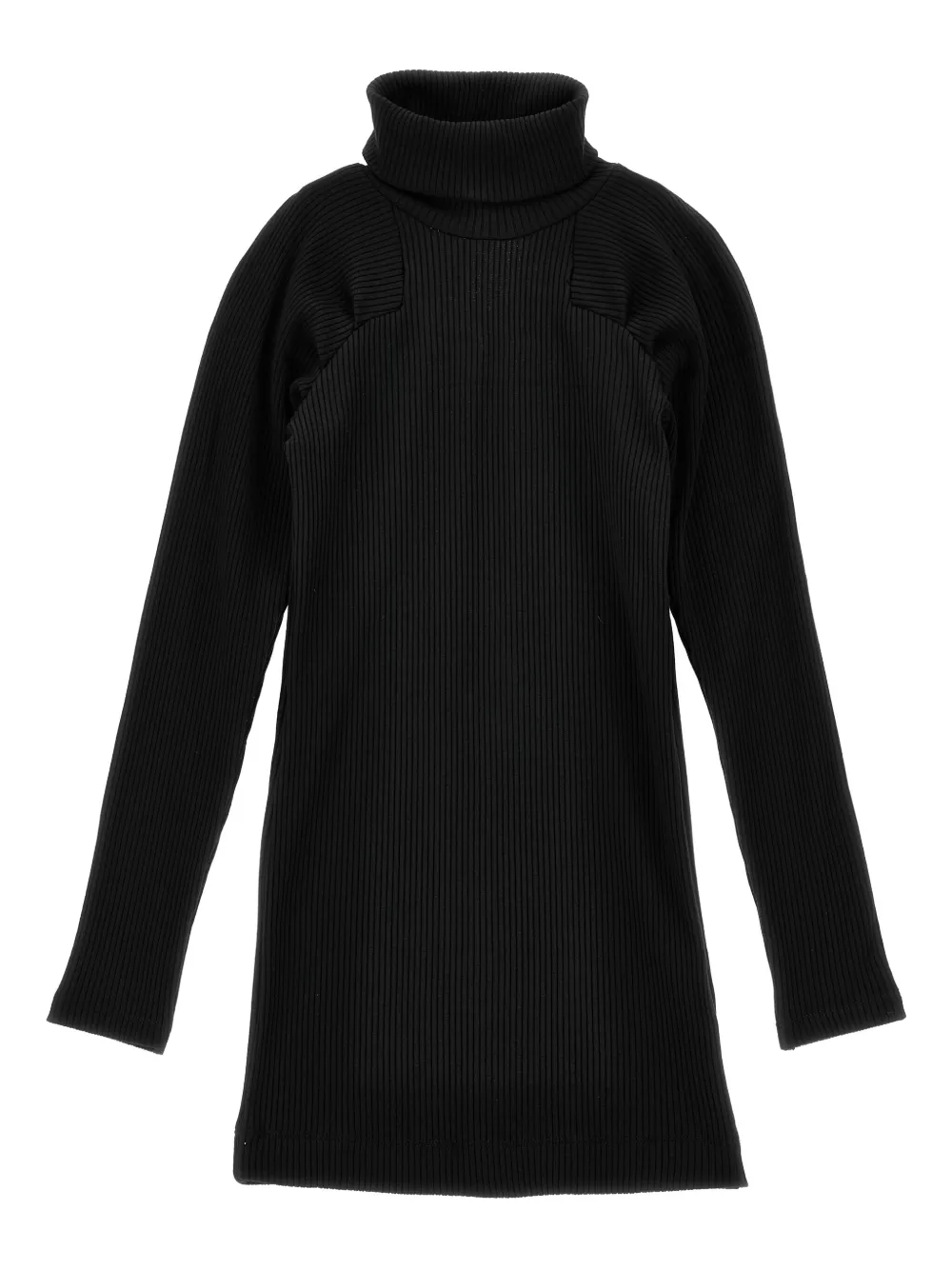 Monnalisa Ribgebreide maxi-jurk Zwart