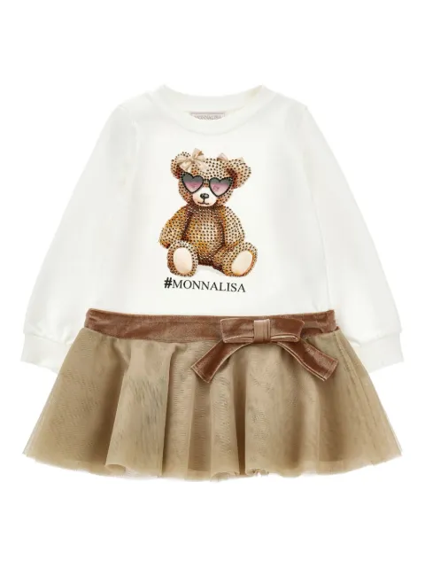 Monnalisa crystal-embellished dress