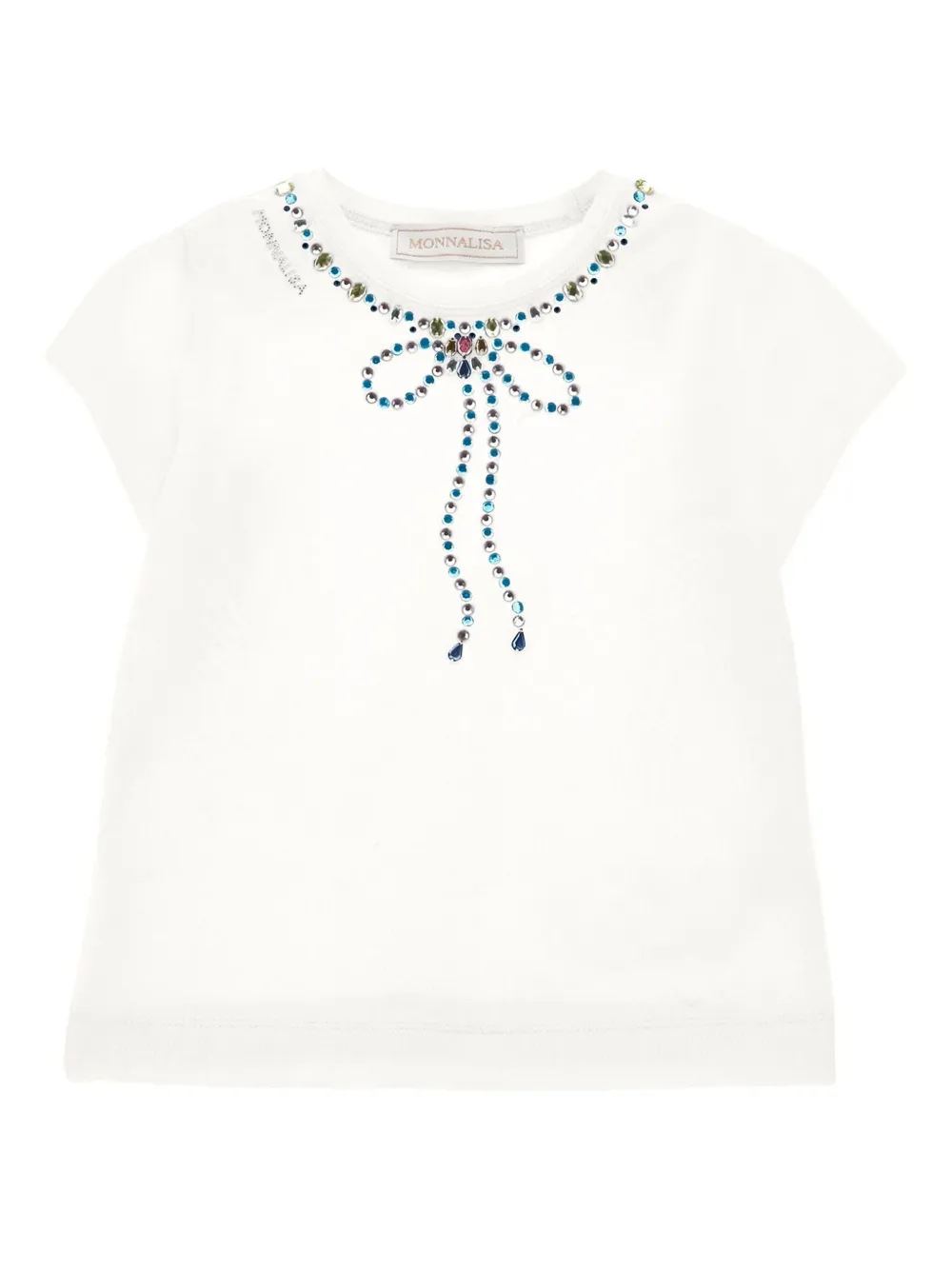 Monnalisa crystal-embellished top | White | Image 1