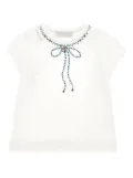 Monnalisa crystal-embellished top - White
