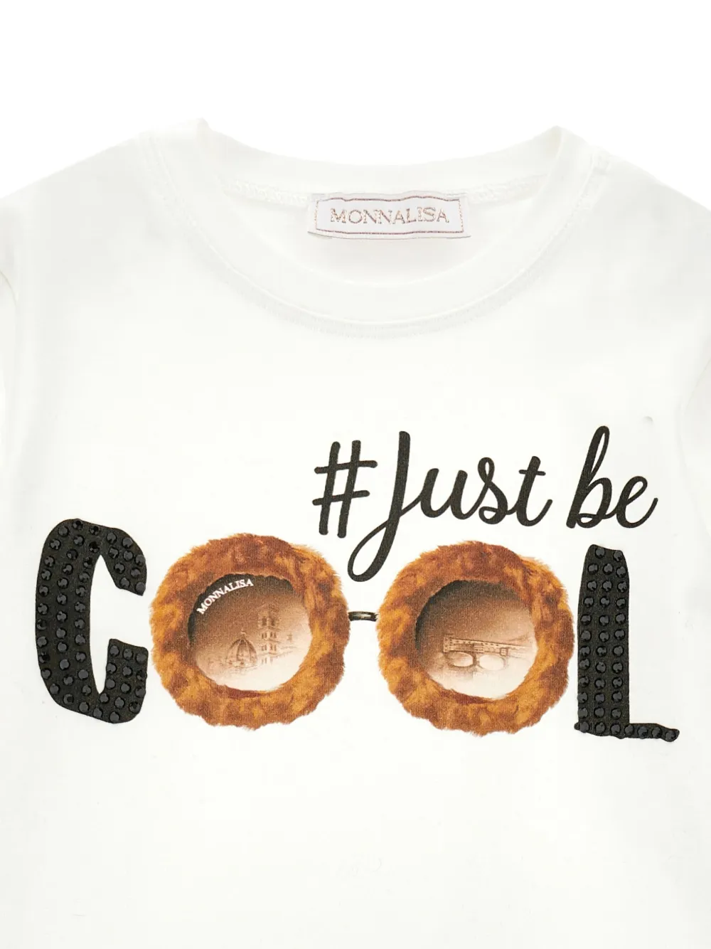 Monnalisa Top met print Wit