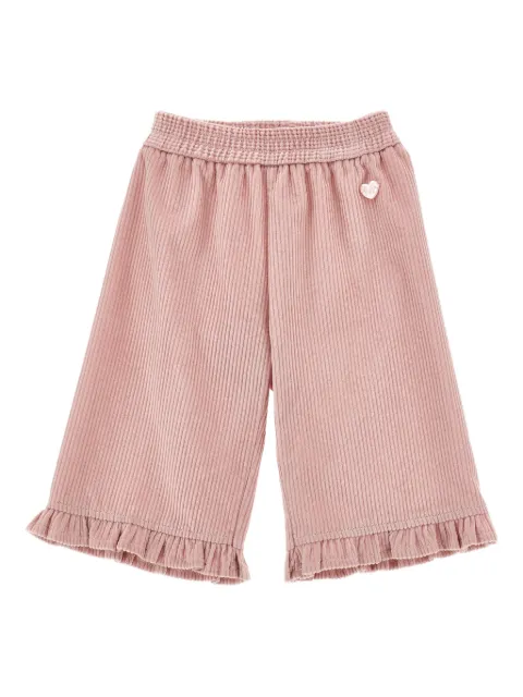 Monnalisa velvet cropped trousers