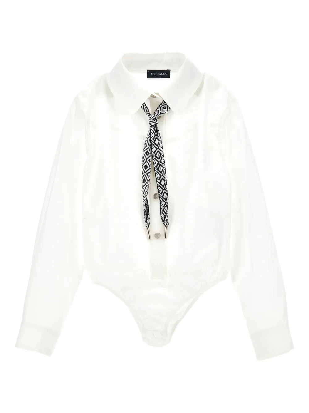 Monnalisa Button-up romper Wit