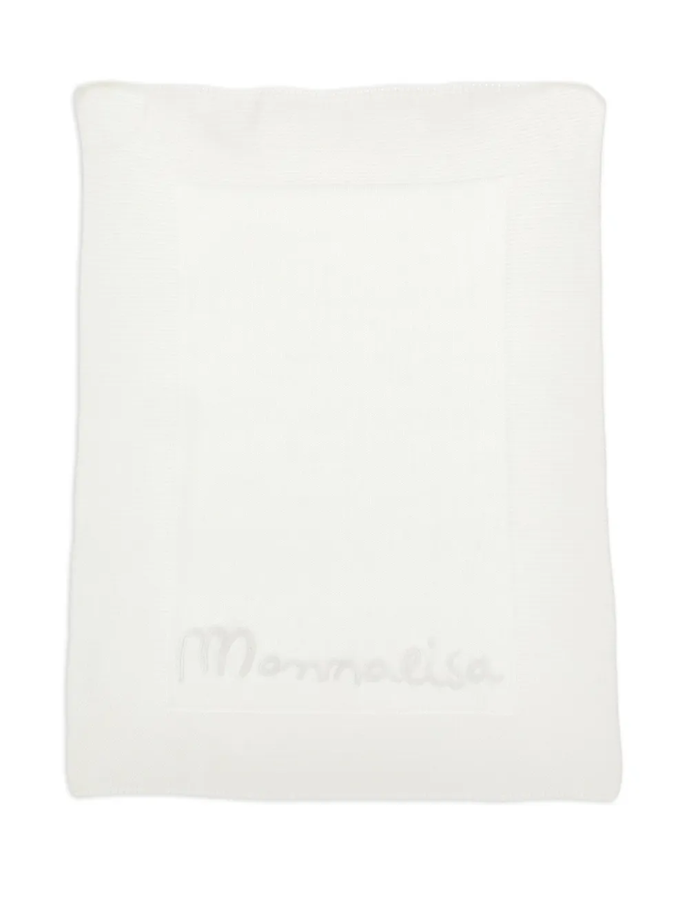 Monnalisa Deken met geborduurd logo Wit