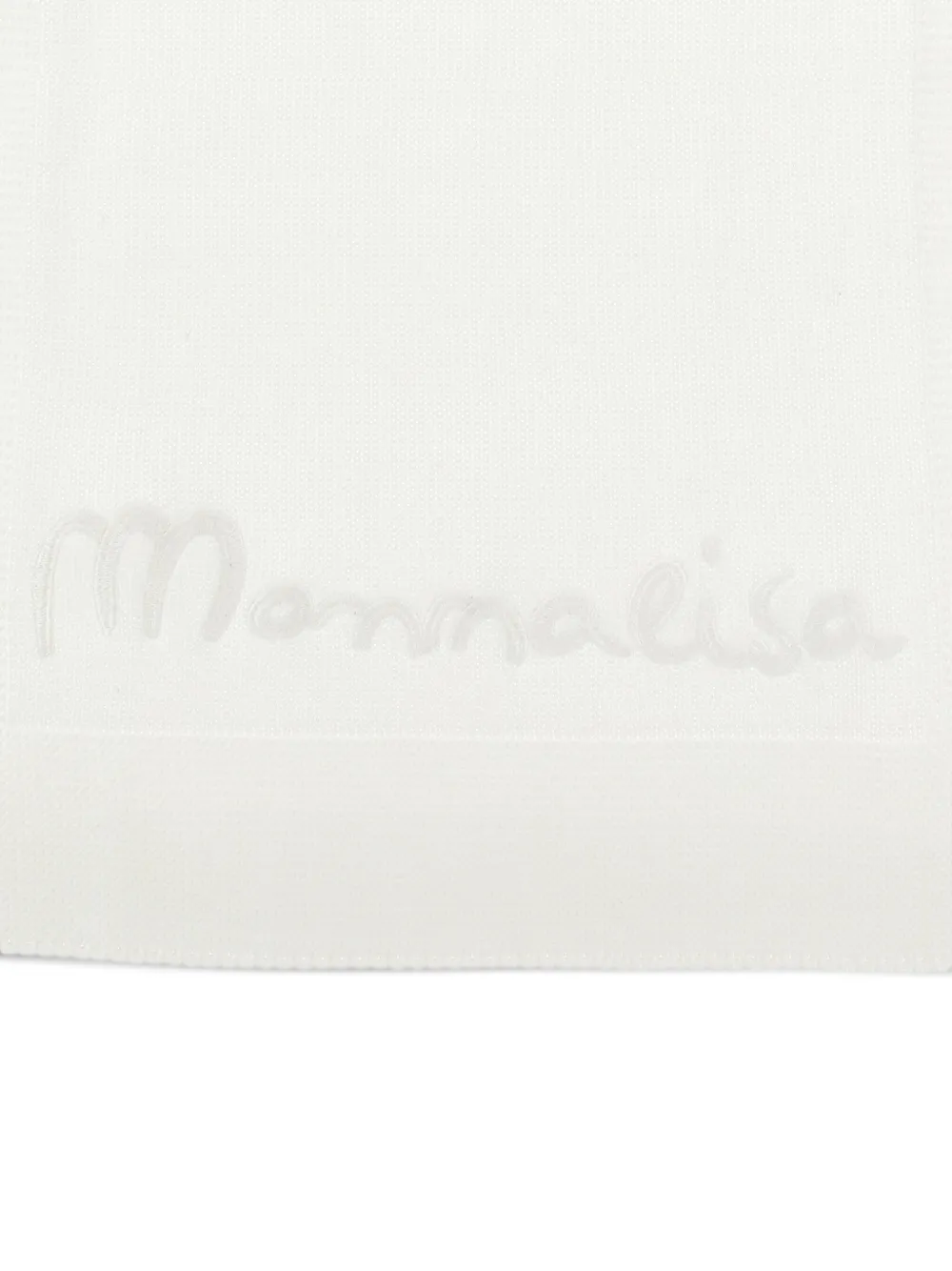 Monnalisa Deken met geborduurd logo Wit