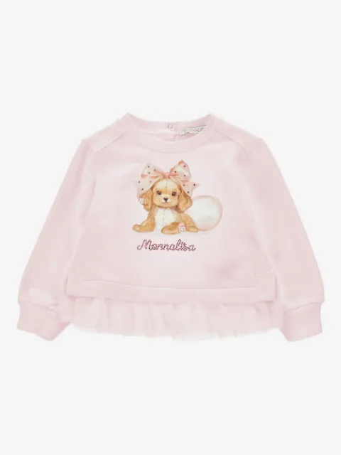 Monnalisa ruffled-hem sweatshirt