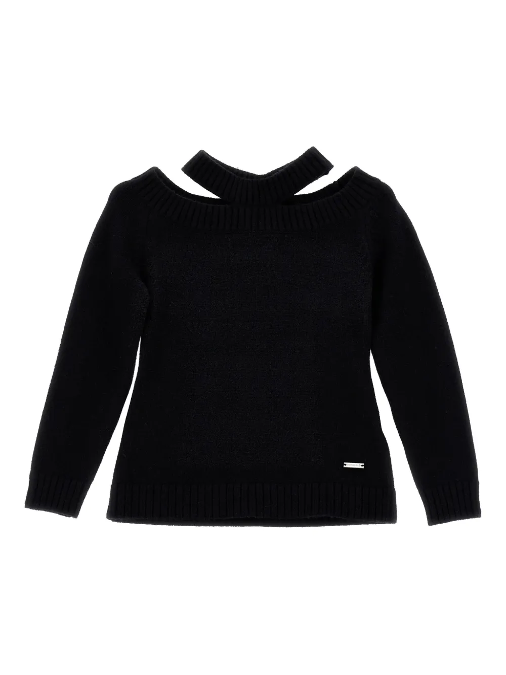 Monnalisa ribbed-knit top | Black | Image 1