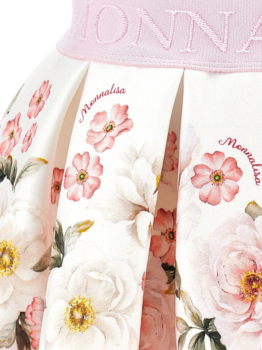 Monnalisa Rok met bloemenprint Wit