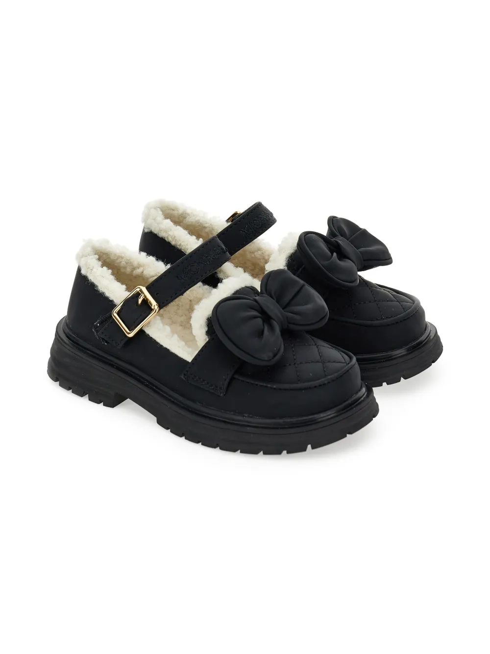 Monnalisa Loafers met strik Zwart