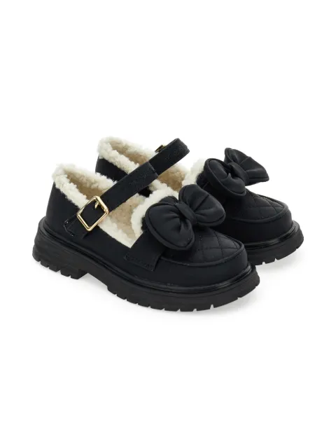 Monnalisa bow-embellished loafers