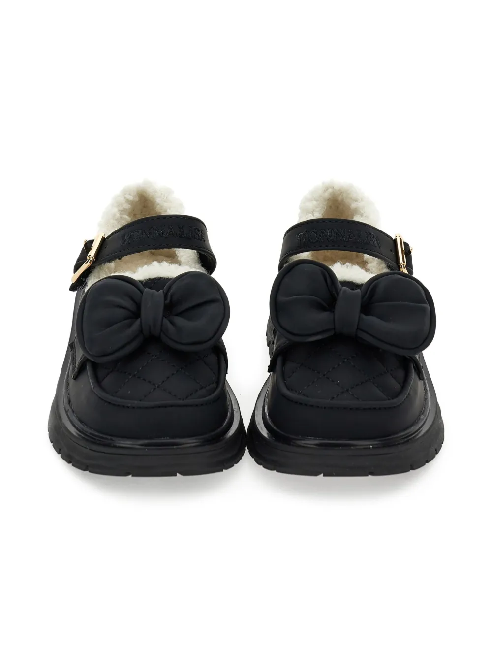 Monnalisa bow-embellished loafers Black