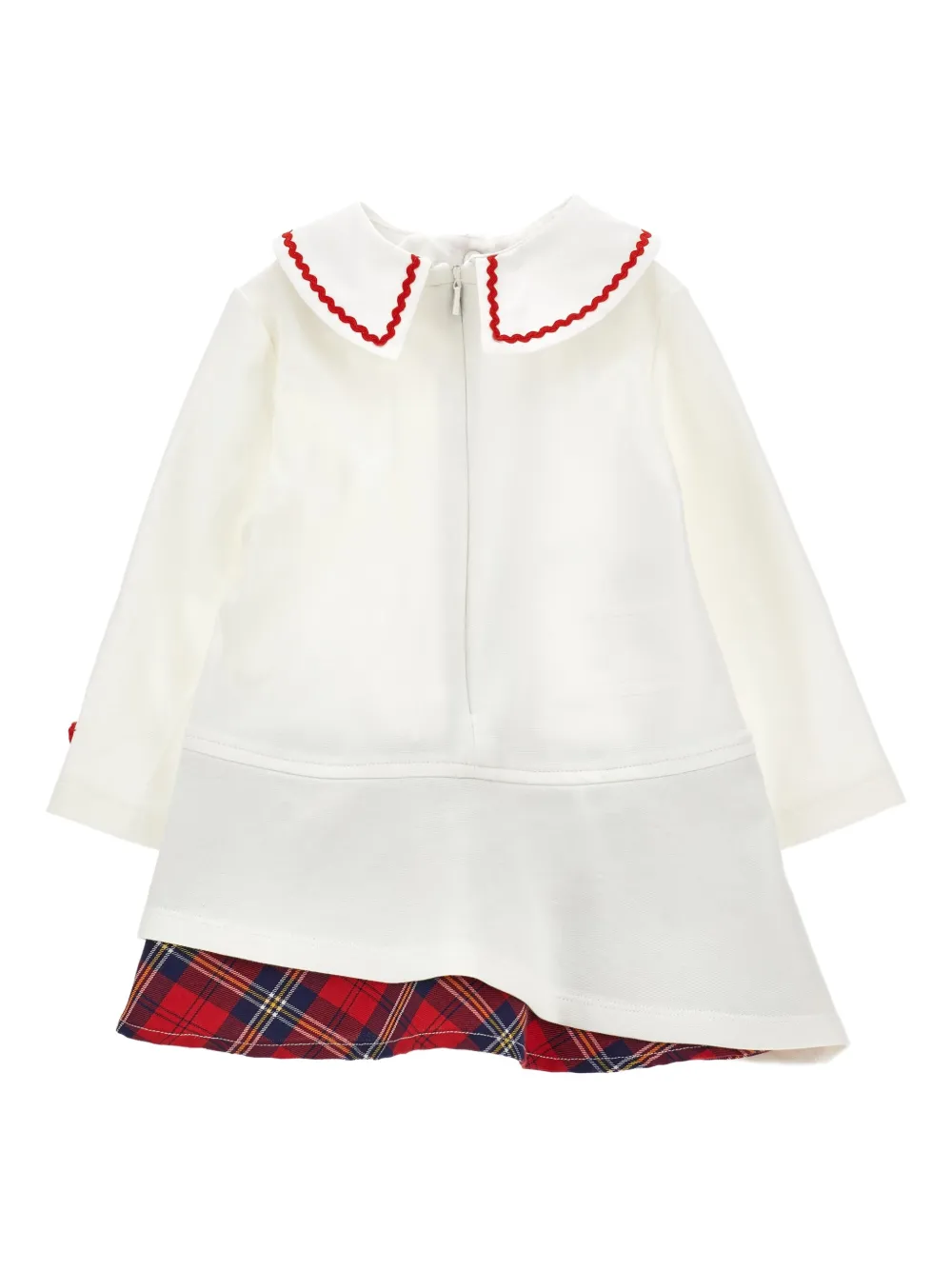 Monnalisa Panelled Dress In White