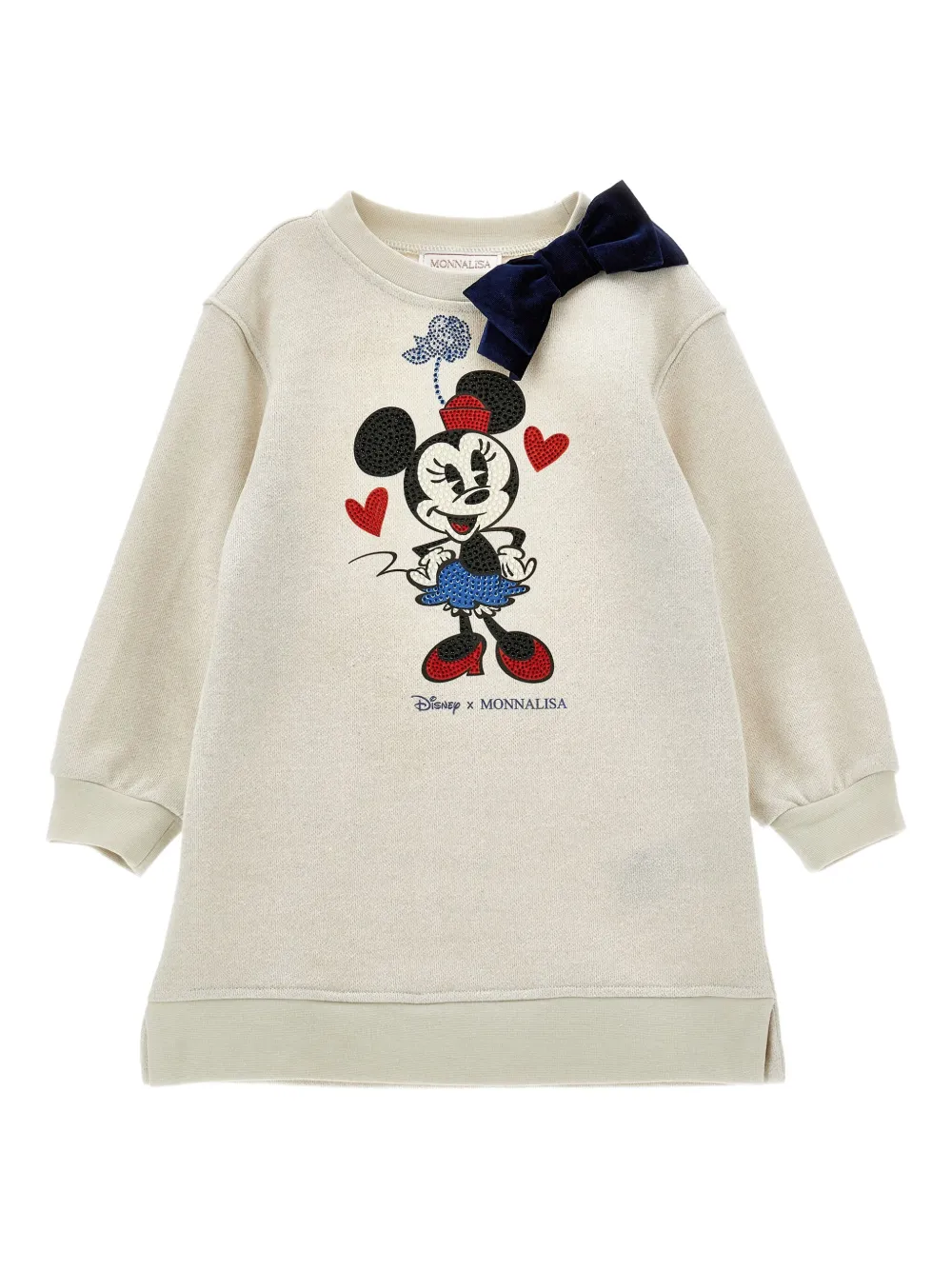 Monnalisa x Disney ミニーマウス ワンピース - ホワイト Monnalisa x Disney ミニーマウス ワンピース - ホワイト